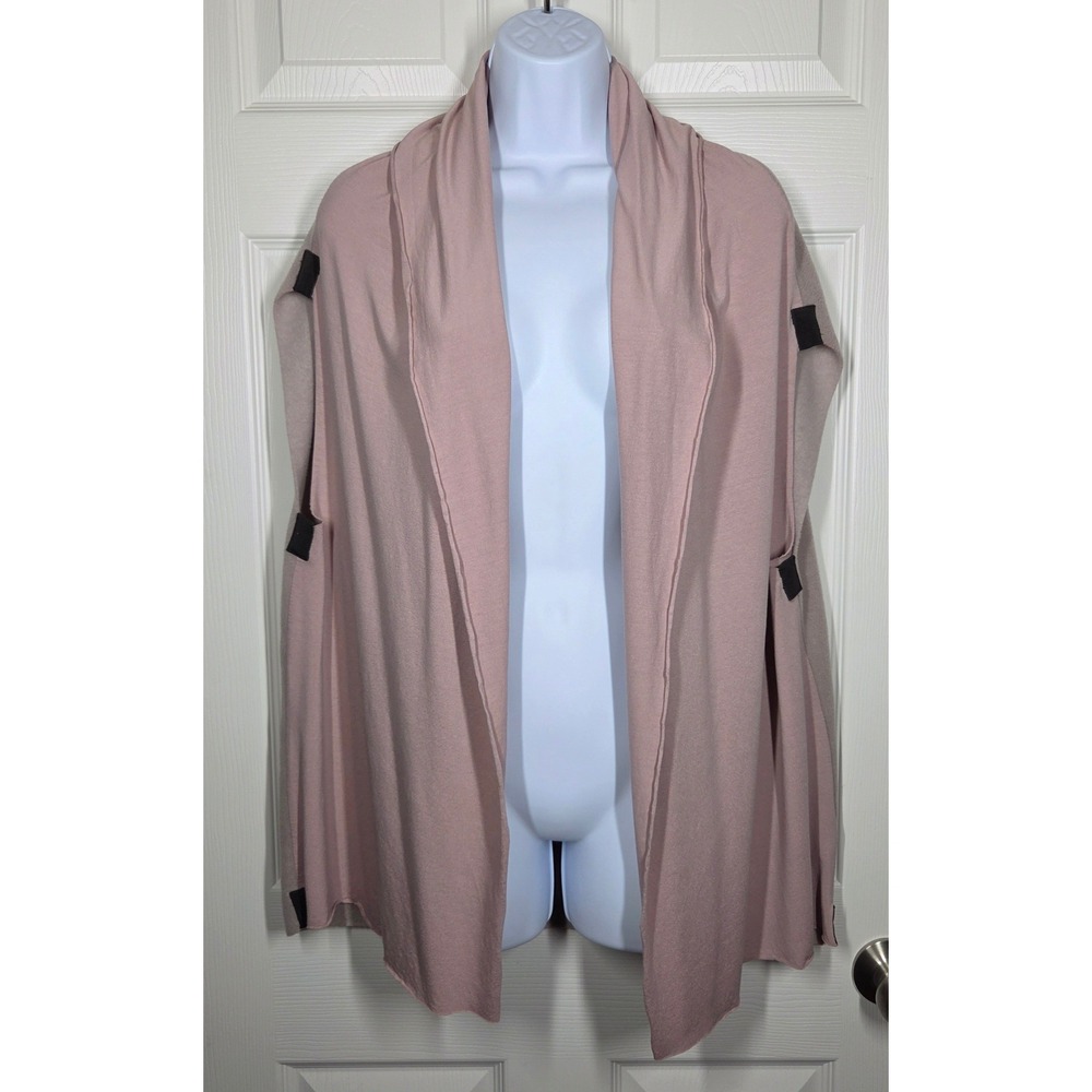 Henriette Steffensen Copenhagen Sleeveless Wrap Fleece Cardigan XS Lagenlook